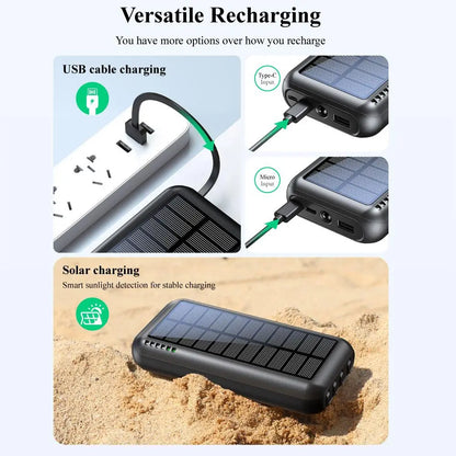 AV3NIX SolarCharge Pro™ | 20000mAh Fast Solar Power Bank
