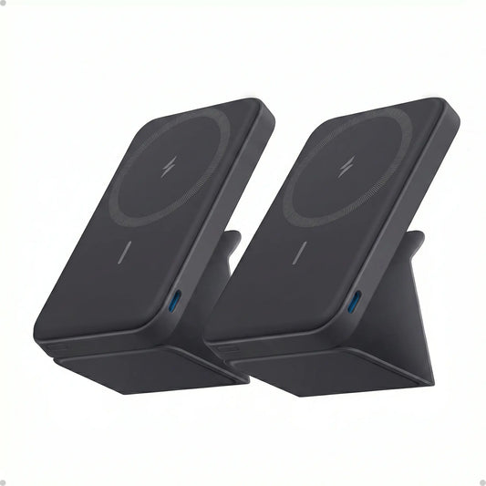Anker 5,000mAh Magnetic Power Bank - Wireless Portable Charger with Foldable Stand and USB-C Port for iPhone 17/16/15/14/13