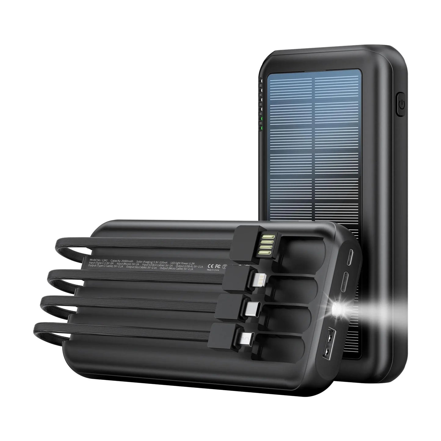AV3NIX SolarCharge Pro™ | 20000mAh Fast Solar Power Bank