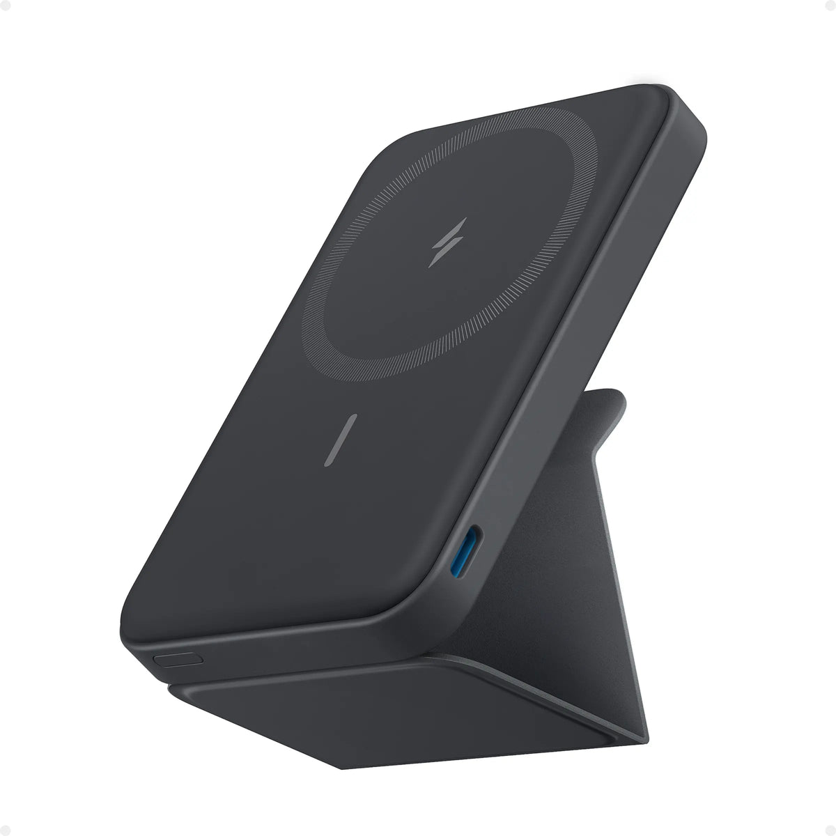 Anker 5,000mAh Magnetic Power Bank - Wireless Portable Charger with Foldable Stand and USB-C Port for iPhone 17/16/15/14/13